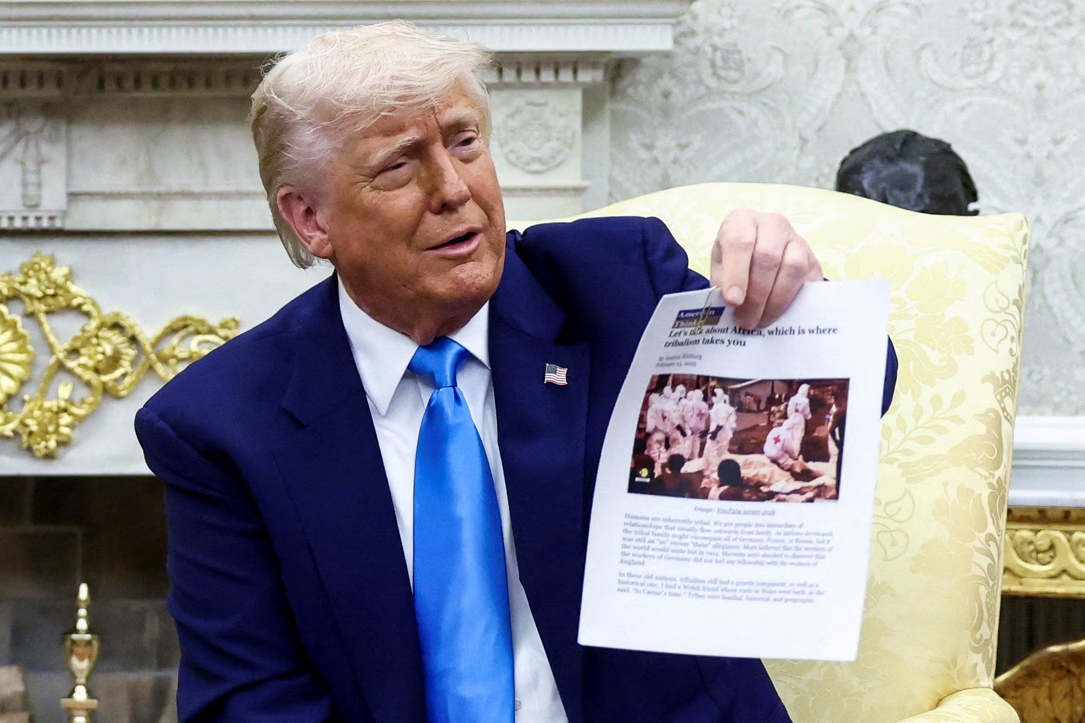 rump false claims about white farmers in South Africa