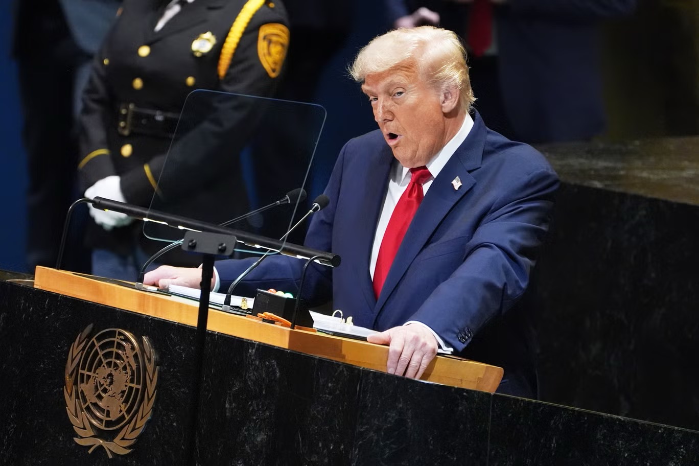Trump claims UK and Europe ‘going to hell’ in extraordinary UN rant
