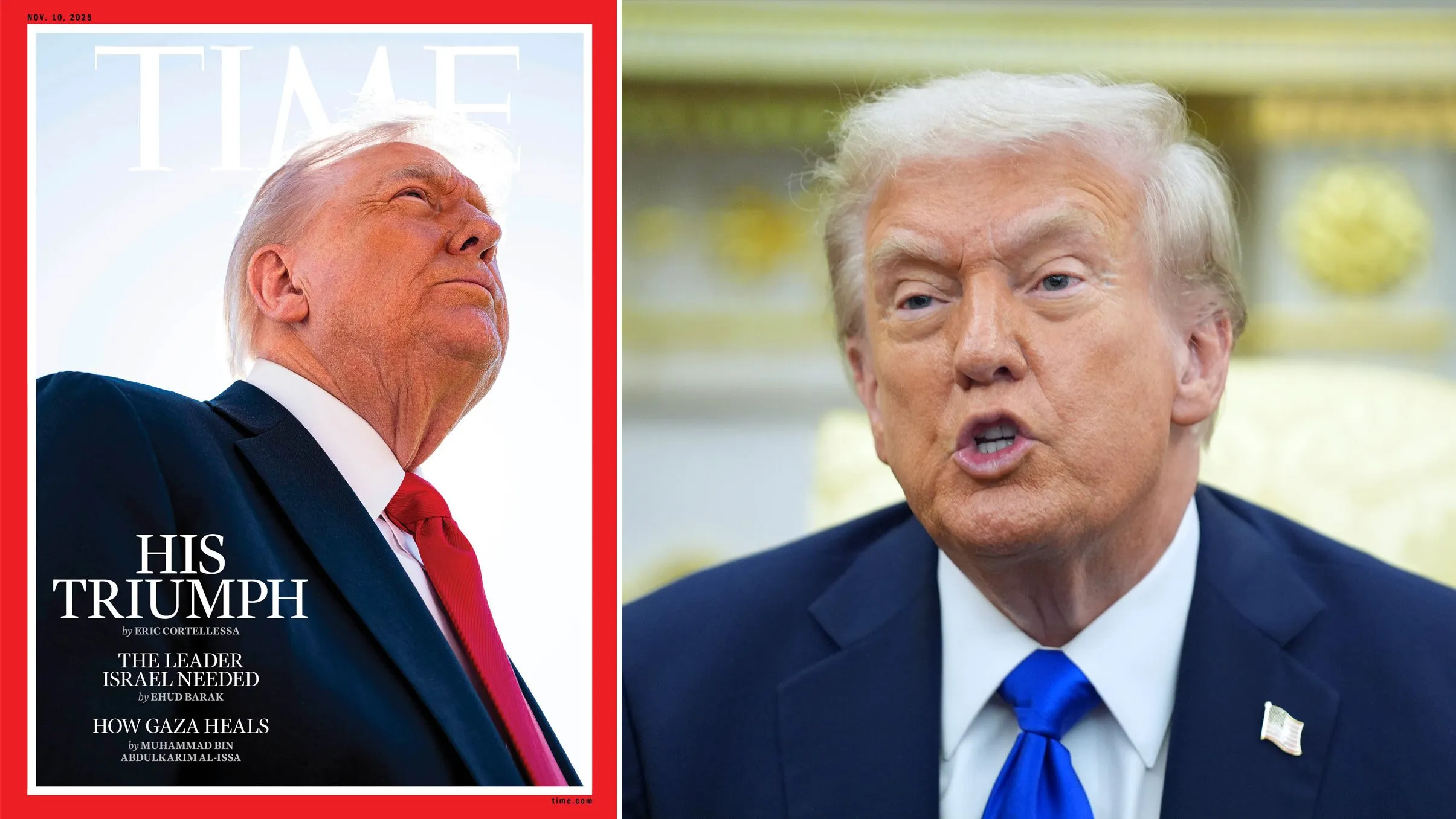 Trump Slams TIME Magazine Over ‘Worst Cover Ever’ Despite Praise for Gaza Peace Deal